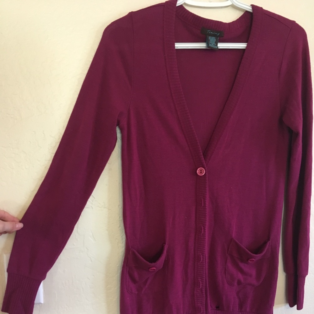 Pink cardigan